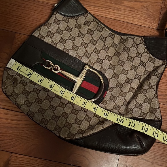 Gucci Horsebit Web Hasler brown shoulder bag - Picture 12 of 17